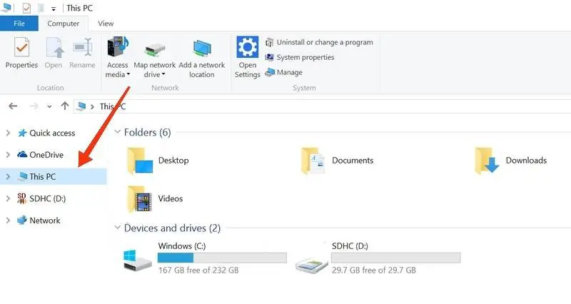 Check and free up space on your system drive