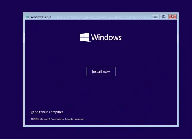 installing Windows 10